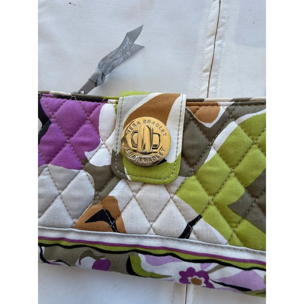 Vera Bradley Turn Lock‎ Wallet Portobello Road Floral Quilted Cotton NEW - Picture 5 of 13
